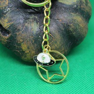Alien UFO Star Keychain Charm Zipper Pull Witch